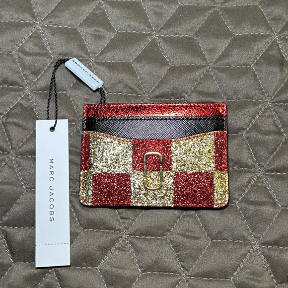 MARC JACOBS THE SNAPSHOT CHECKERBOARD CARD CASE IN MULTI - Picture 3 of 8